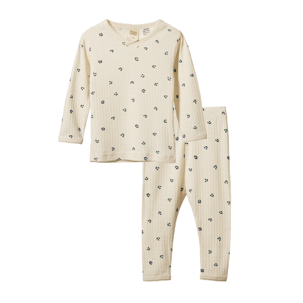 Nature Baby Long Sleeve Pointelle Pyjamas Winter Berry