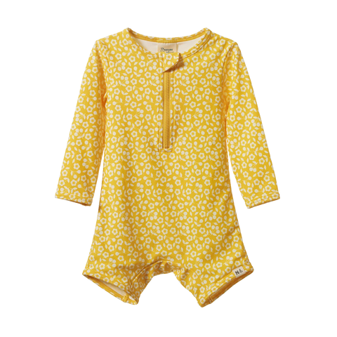 Nature Baby - One Piece Bathing Trunks - Kitchen Garden Freesia
