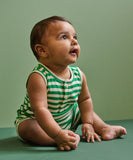 Nature Baby Camper Suit Kelly Green Sea Stripe