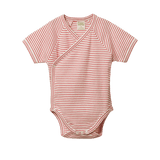 Nature Baby S/S Kimono Suit Red Pinstripe