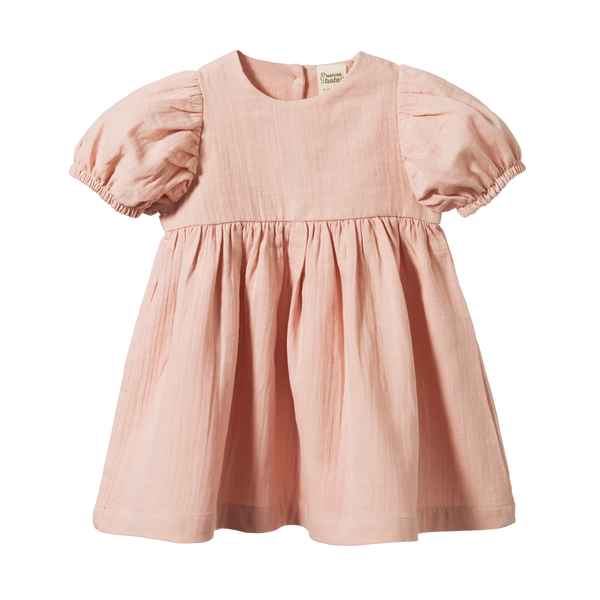 Nature Baby Albertine Dress Rose Dust Crinkle