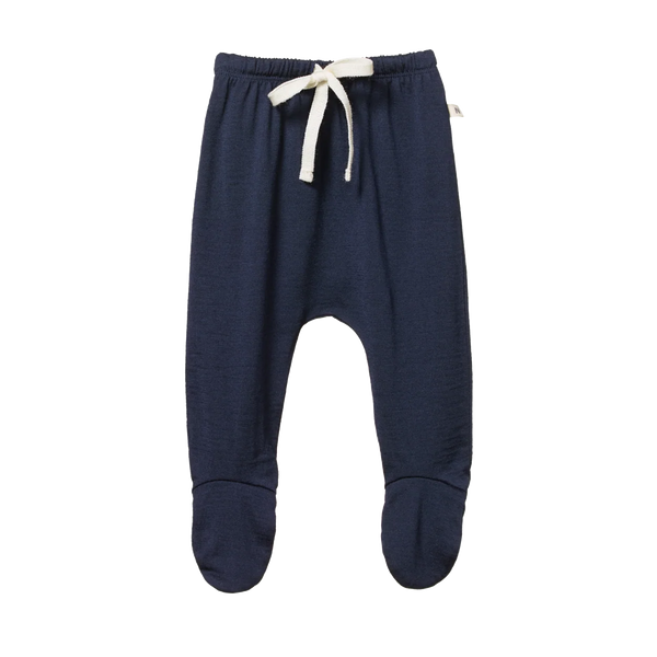 Nature Baby Merino Footed Romper Navy