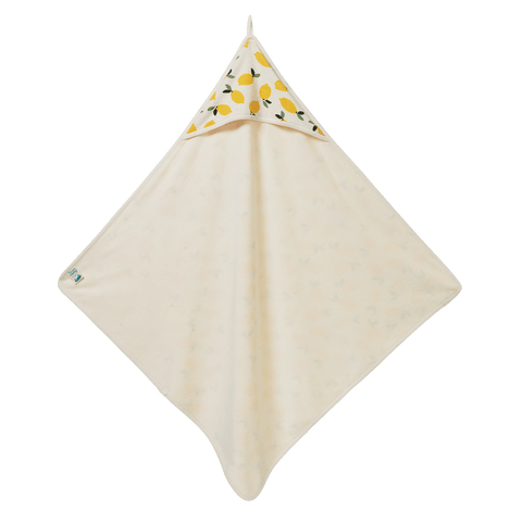 Nature Baby Hooded Towel Lemon Print Terry