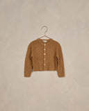 Nora Lee Cropped Pointelle Cardigan - Golden