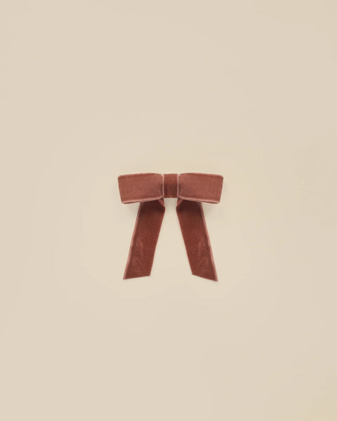 Nora Lee Velvet Bow - Poppy