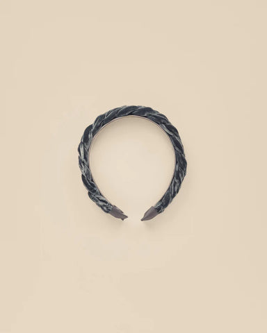 Nora Lee Velvet Braided Headband - Midnight