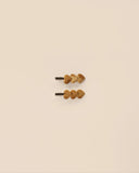 Nora Lee Velvet Hair Clips - Golden