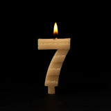 Queen B Number 7 Beeswax Birthday Candle