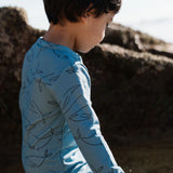 Nature Baby One Piece Bathing Trunks Blue Whale Print