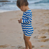 Nature Baby - One Piece Bathing Trunks - Waves Blue