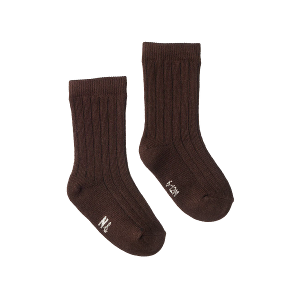 Nature Baby Organic Cotton Rib Socks Pinecone