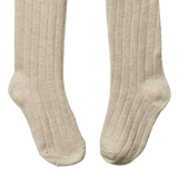 Nature Baby Organic Cotton Tights - Oatmeal Marl