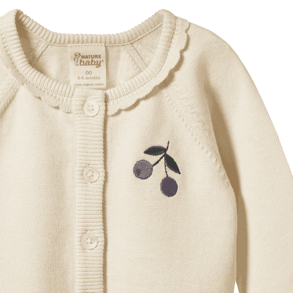 Nature Baby Piper Cardigan Winter Berry