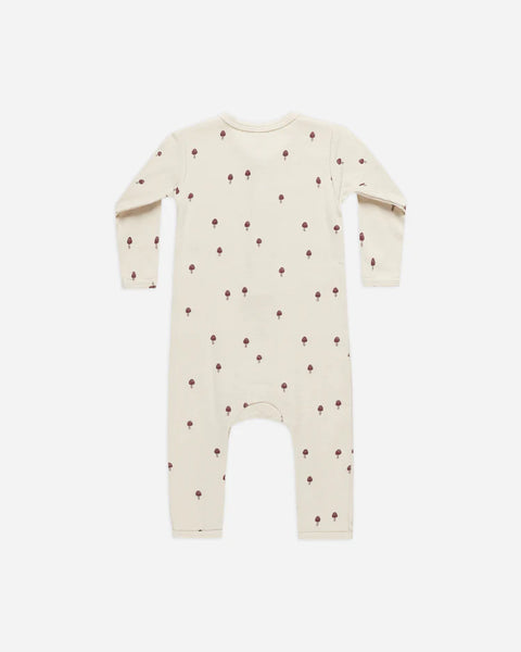 Quincy Mae Ribbed Baby Jumpsuit Mushrooms