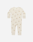 Quincy Mae Zip Long Sleeve Sleeper Natural/ Oatmeal - Moons