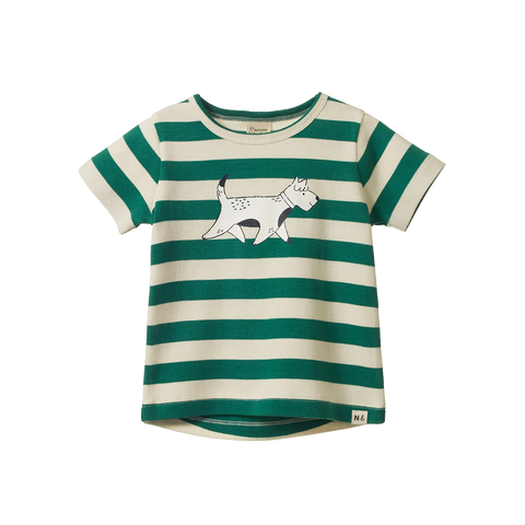 Nature Baby - River Tee - Dog Walk - Peppermint Print