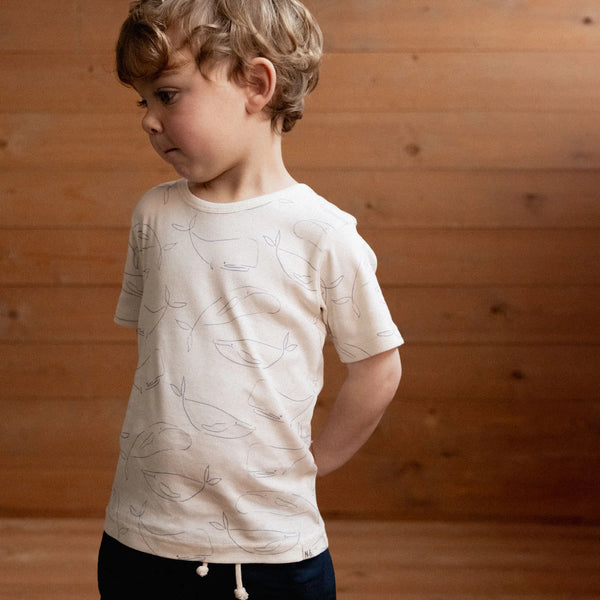 Nature Baby River Tee Whale Print