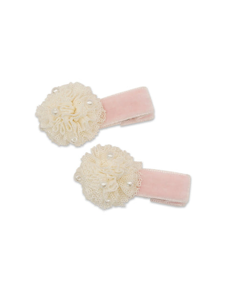 Milk X Soda Pearl Pom Hair Clip White