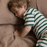 Nature Baby Shortie Pyjama Set Peppermint Holiday Stripe