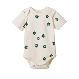 Nature Baby S/S Bodysuit Flora Natural Print