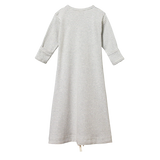 Nature Baby Cotton Sleeping Gown Grey Marle Stripe