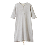Nature Baby Cotton Sleeping Gown Grey Marle Stripe