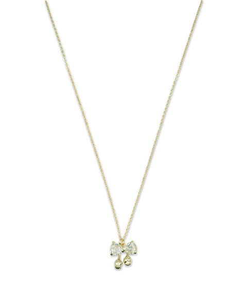 Milk X Soda Crystal Ribbon Necklace - Clear