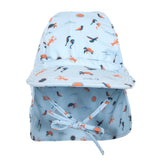 Acorn Sea Life SWIM Flap Cap Blue and Orange