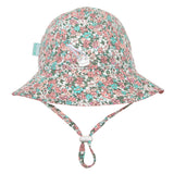 Acorn Holly Wide Brim Bucket Hat Pink and Green