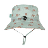 Acorn Echidna Wide Brim Bucket Hat Khaki and Brown