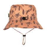 Acorn Honolulu Wide Brim Bucket Hat Caramel and Brown