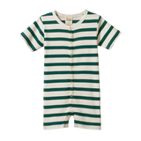 Nature Baby Summer Sleepy Suit Peppermint Holiday Stripe