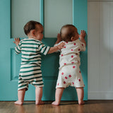 Nature Baby Summer Sleepy Suit Peppermint Holiday Stripe