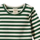Nature Baby Stretch Jersey L/S Bodysuit - Eden Sea Stripe