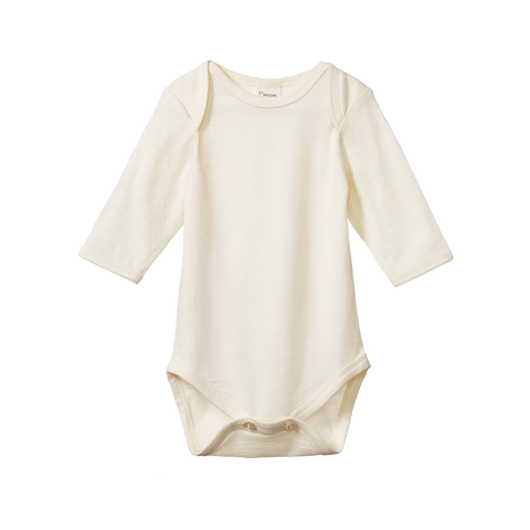 Nature Baby Mer Ess L/S  Bodysuit - Natural