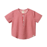 Nature Baby Caravan Shirt Muslin Ginham Red Check