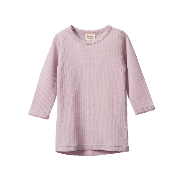 Nature Baby Cloud Tee Pointelle - Lilac