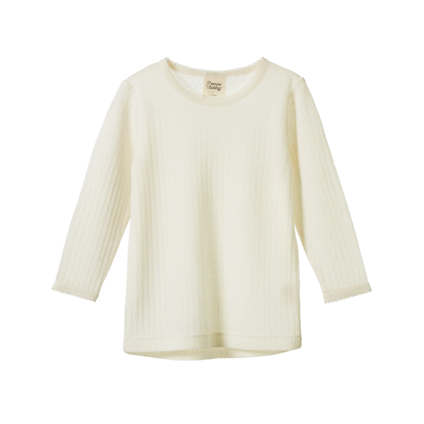 Nature Baby Cloud Tee Pointelle - Natural