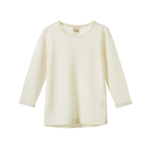 Nature Baby Cloud Tee Pointelle - Natural