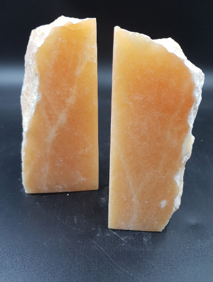 Crystal Universe Bookends Calcite Orange