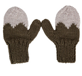 Acorn Mountain Top Mittens- Khaki