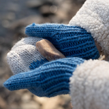 Acorn Mountain Top Mittens- Blue