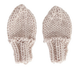 Acorn Cottontail Baby Mittens- Oatmeal