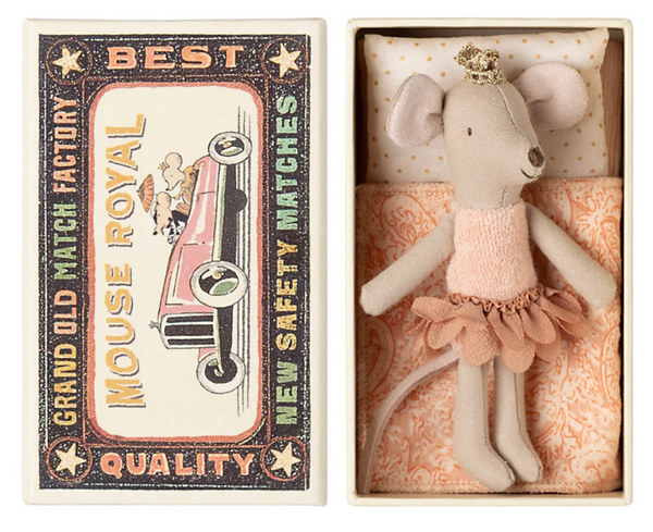 Maileg Princess Mouse in Matchbox