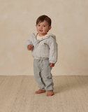 Quincy Mae Hooded Woven Jacket - Blue Gingham