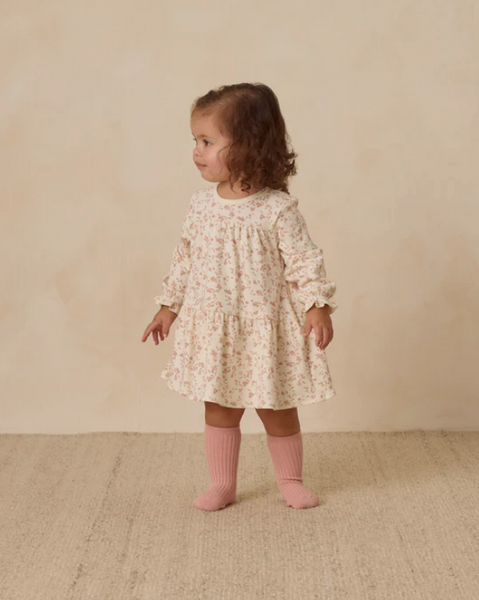 Quincy Mae Tiered Jersey Dress French Garden