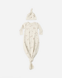 Quincy Mae Knotted Baby Gown + Hat Set - Acorns