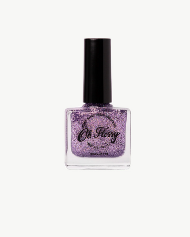 Oh Flossy Nail Polish - Confident Purple Glitter