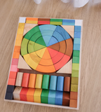 Q Toys Blocks & Construction - Natural Rainbow Jumbo Blocks