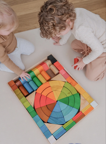 Q Toys Blocks & Construction - Natural Rainbow Jumbo Blocks